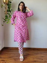 New Exclusive Hand  block printed Stitched Cotton  Kurtis with Pant